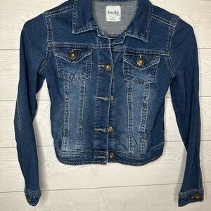 Mudd Dark Blue Girls Jean Jacket with Gold Buttons
